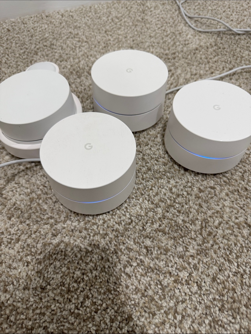 Google White Mesh Wi‑Fi Router Set - 4 Pack